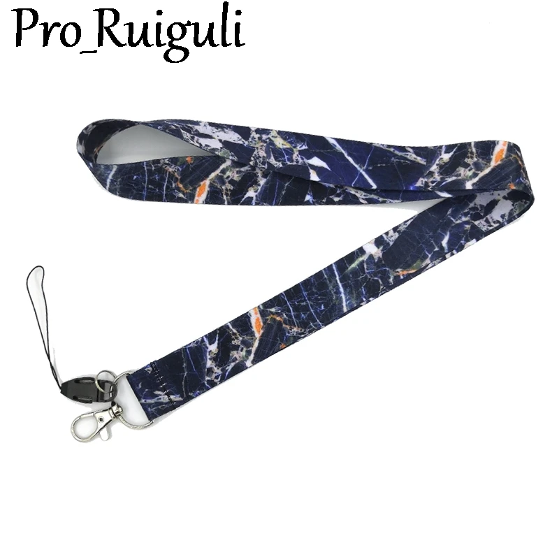 Черный мрамор узор зерна шейный ремешок брелок мобильный телефон держатель