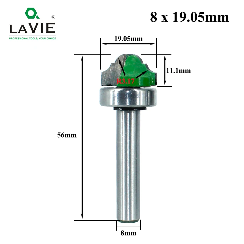 Лавие 1 шт. 8 мм хвостовик подшипника двойной Roman Ogee фреза для отделки кромки бит