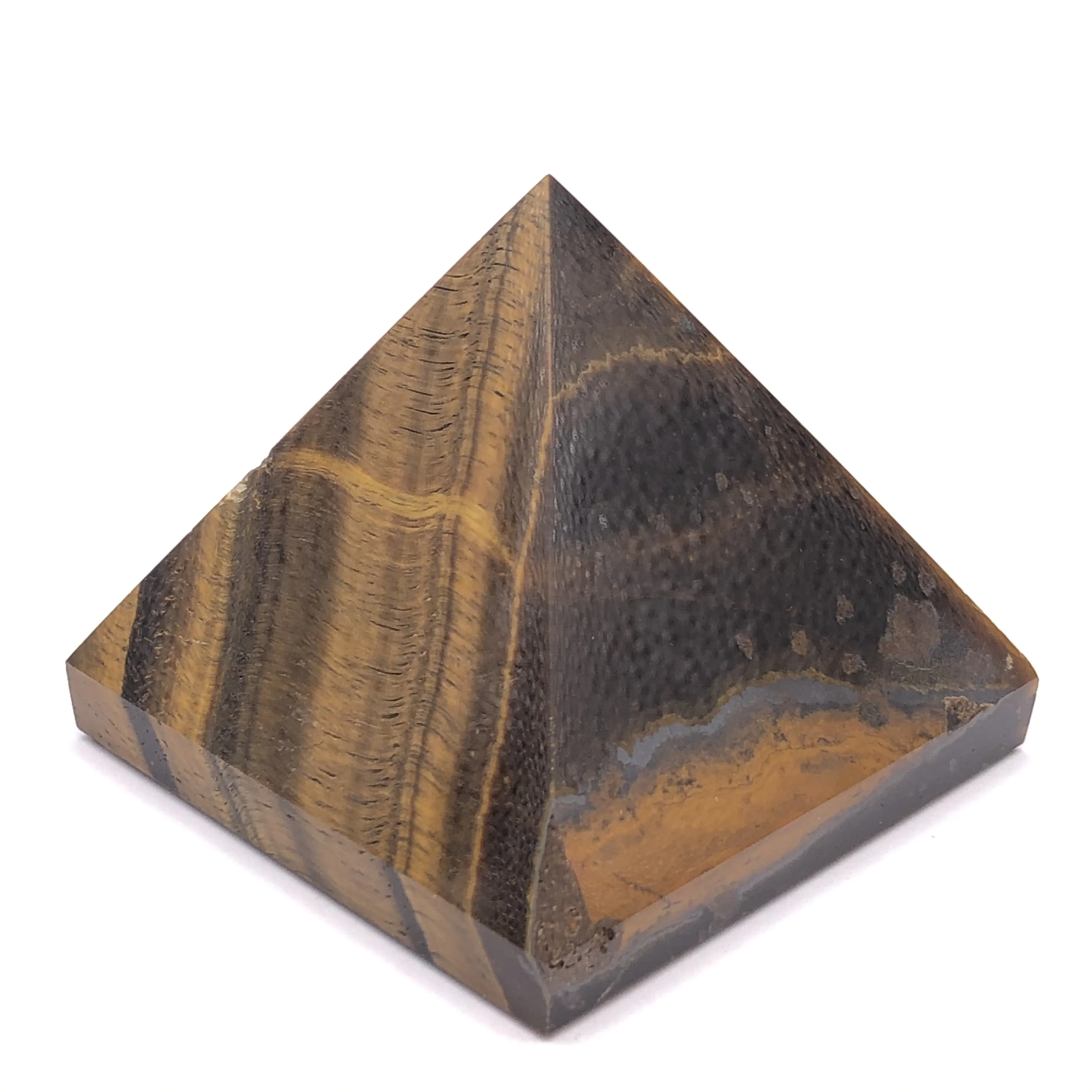 

Natural Tiger Eye Stone Pyramid Handpolished Fine Crafts Wicca Reiki Healing Aggregate Home Decor Decorative