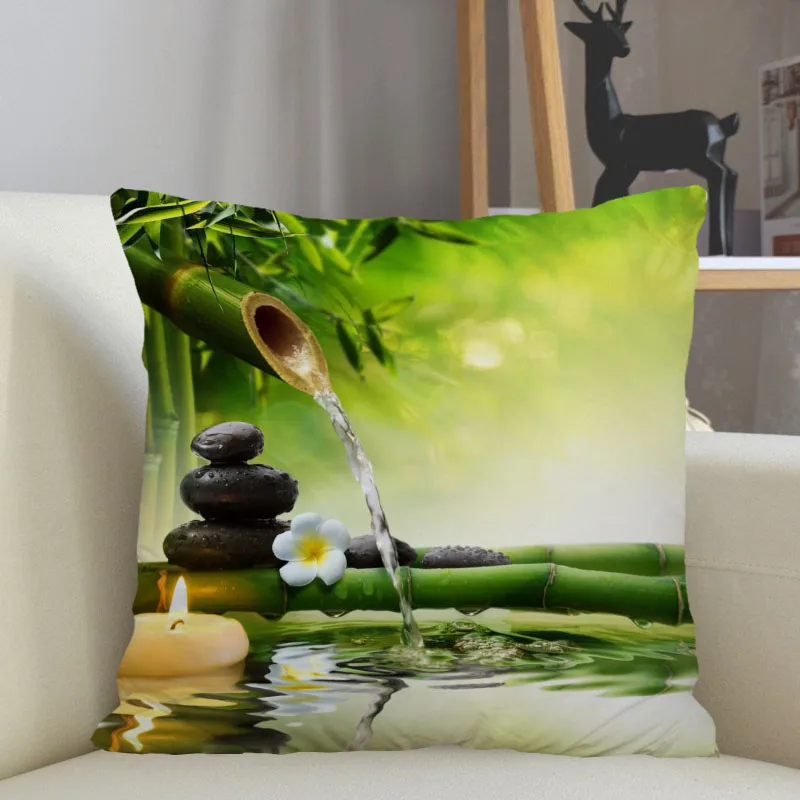 Musife Зелёная декоративная наволочка из полиэстера