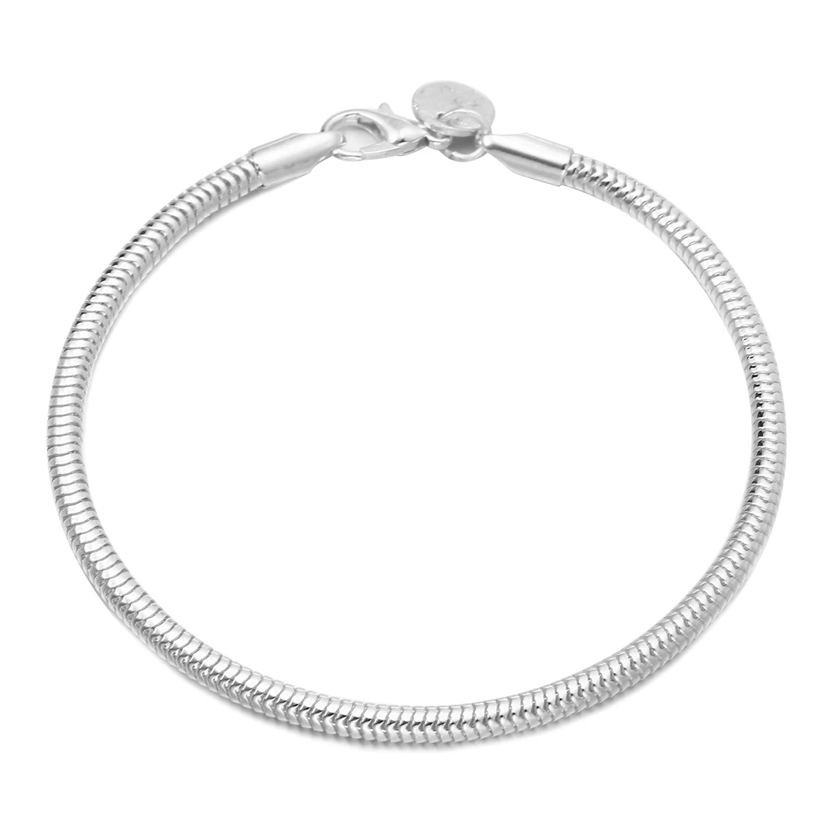 Модный посеребренный браслет-цепочка унисекс в стиле панк со змеиным плетением