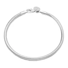 Модный посеребренный браслет-цепочка унисекс в стиле панк со змеиным плетением, браслет на запястье, простое ювелирное изделие, аксессуары для мужчин и женщин