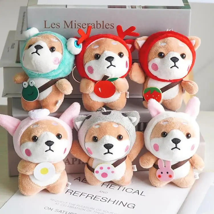 

Плюшевая собака кукла подвеска брелок 10 см 6 видов Поп пакет P33