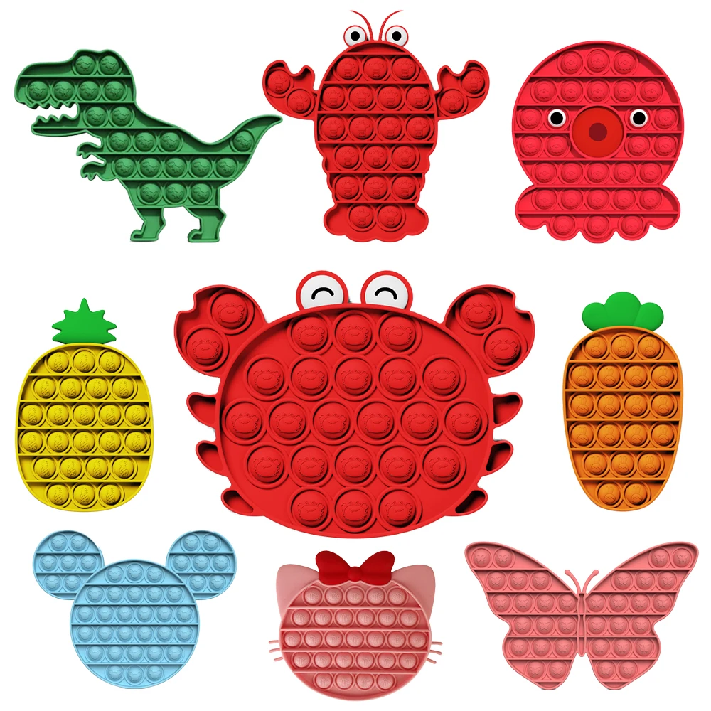 

Pop Fidget Reliver Stress Sensory Toy To Relieve Autism Toys Rainbow Push It Bubble Antistress Toys Adult Children