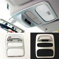 abs chrome for renault clio iv clio 4 hatchback 2013 2014 2015 accessories car front reading lampshade panel cover trim 1pcs