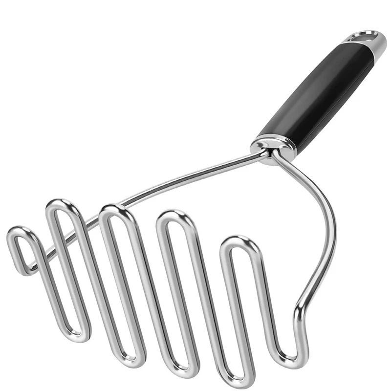 

Potato Masher Stainless Steel, Mashed Potatoes Masher With Splatter Screen - Pan Cover With Folding Handle