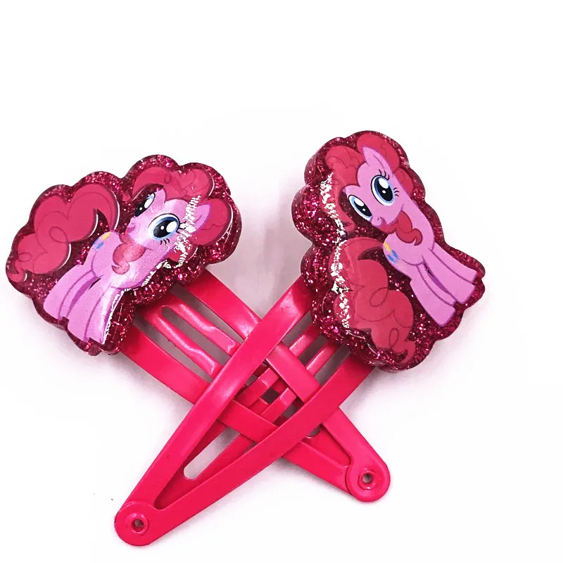 2 шт./лот с рисунком из мультфильма Моя маленькая лошадка сердечком клипсой