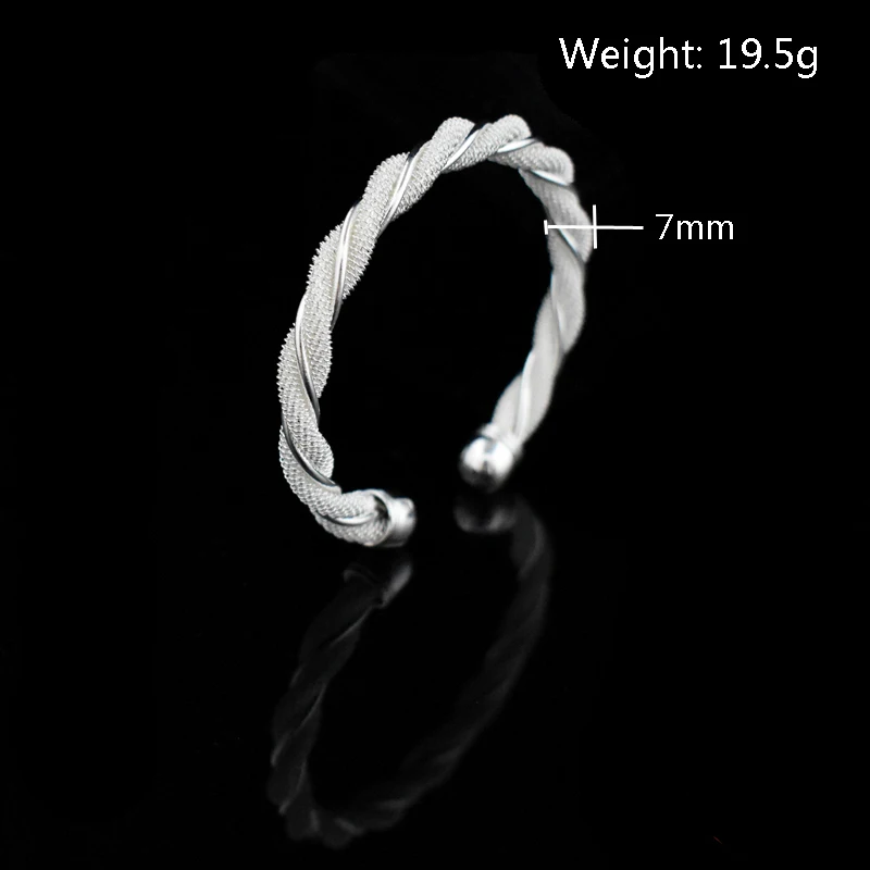 Лидер продаж модный плетеный посеребренный браслет с изменяемым размером