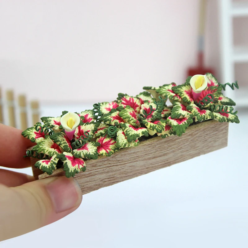 Кукольный домик Миниатюрный цветок изысканный растительный орнамент садовый