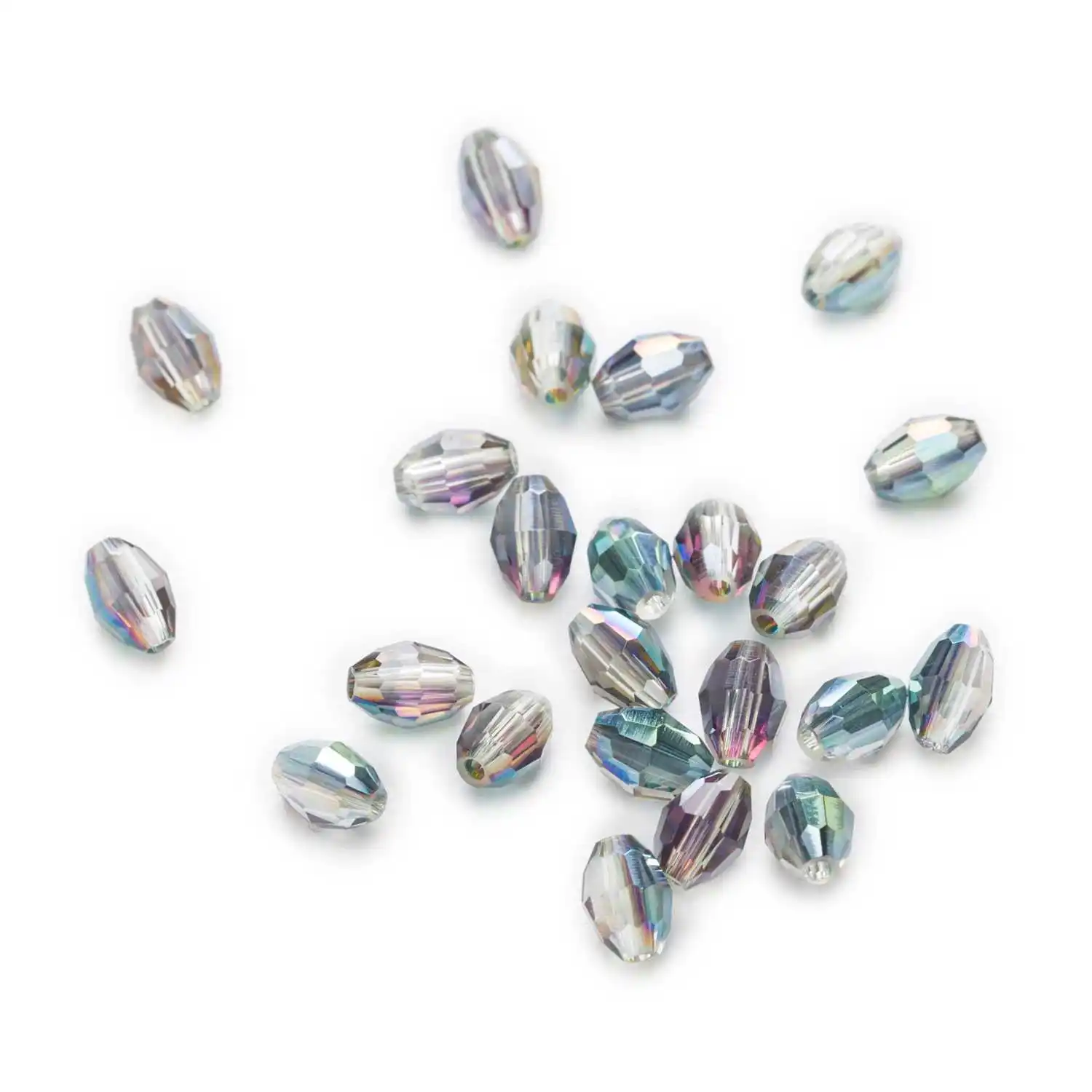 50 шт Овальные граненые Хрустальные стеклянные бусины для изготовления ювелирных