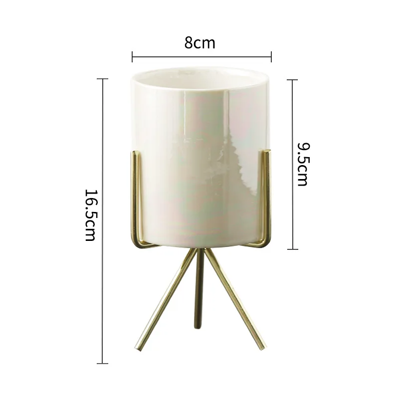 Скандинавские стильные вазы жемчужный цвет керамический цветочный горшок