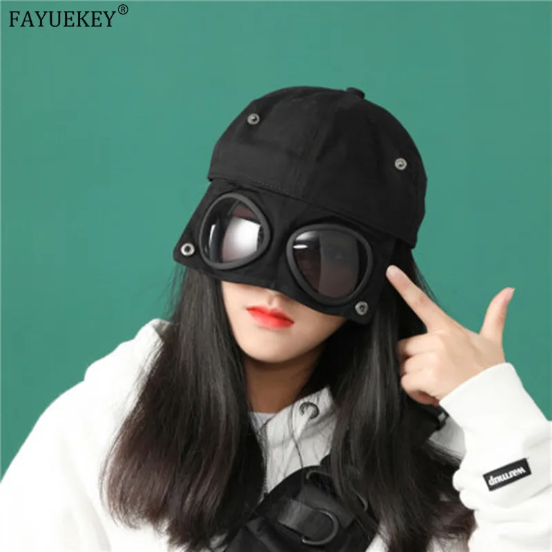 

2020 New spring Anti-spitting Dustproof Cover eyes Goggles visors Sports Ski Baseball Cap protection hat Unisex