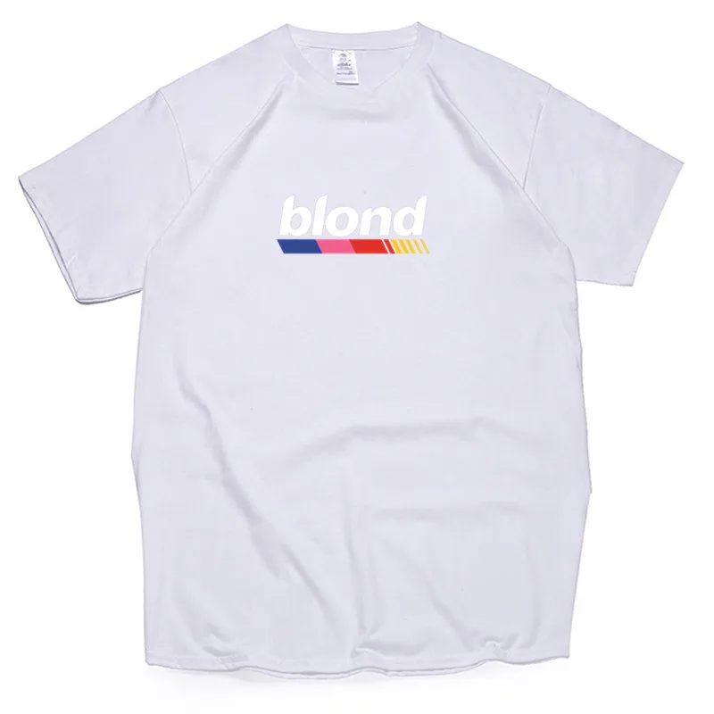 T146B-white Мужская футболка Frank Ocean Blonde хип-хоп Rap, футболка унисекс, хлопок, футболка Homme Singer Harajuku, рубашка - Цвет: T146B-white