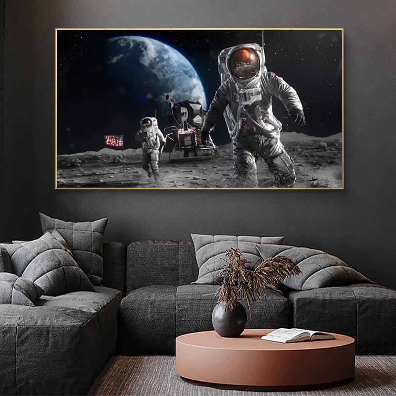 

Room Decoration Space Astronaut Art Canvas Print on The Wall Character Canvas Art Painting Canvas Picture Poster Wall Decoration