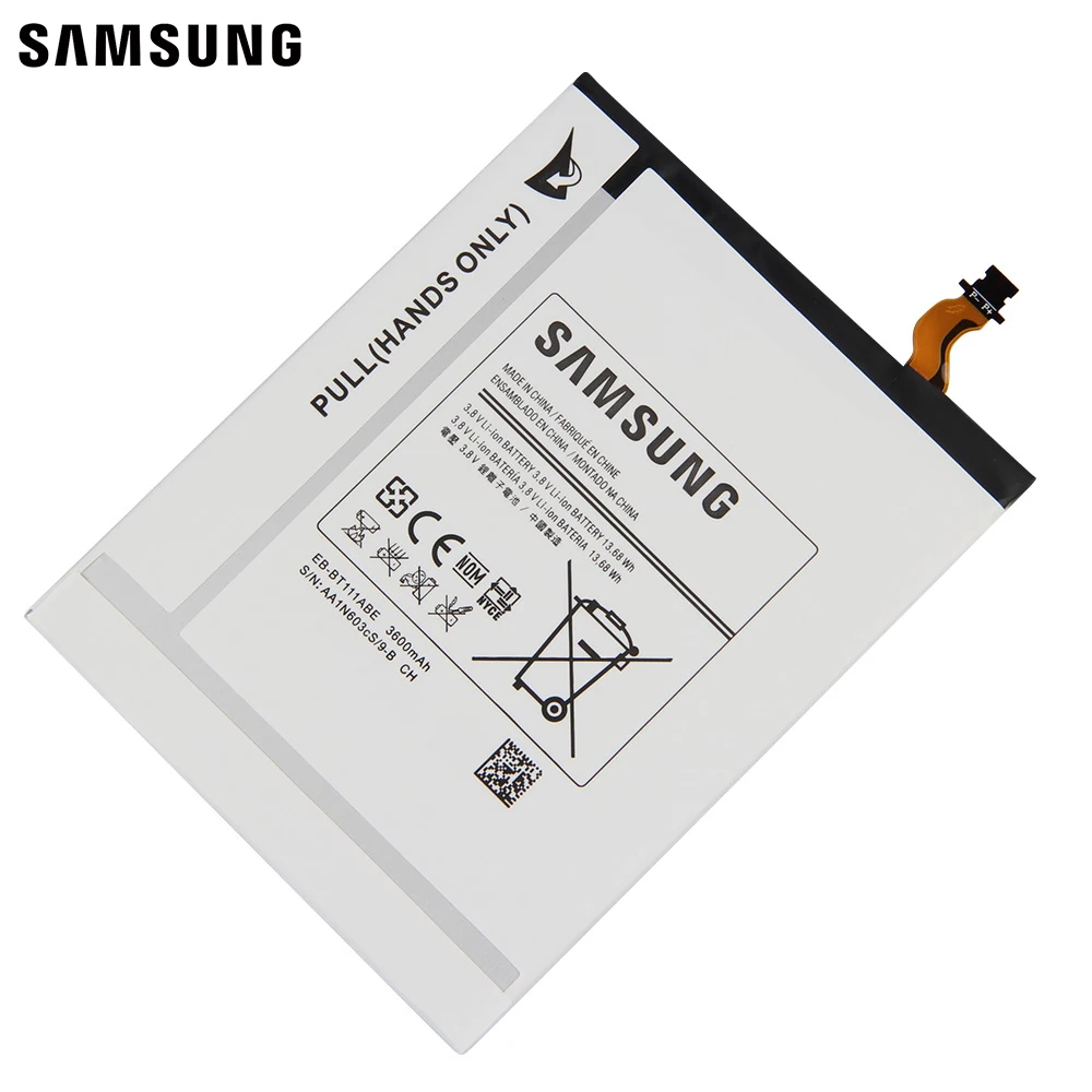 Samsung оригинальный сменный аккумулятор EB BT115ABC для T115 SM T111 T110 T116 BT111ABE BT115ABE 3600 мА