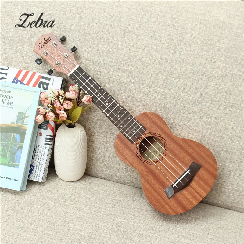 Зебра 26 дюймов 4 строки концерт Sapele Ukulele Alto ручной работы выполненная из красного