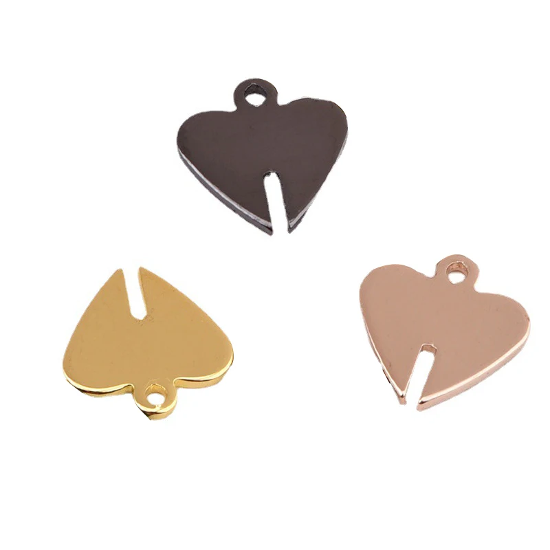 Подвески с одной серьгой дырка 20 шт. латунные аксессуары в форме сердца