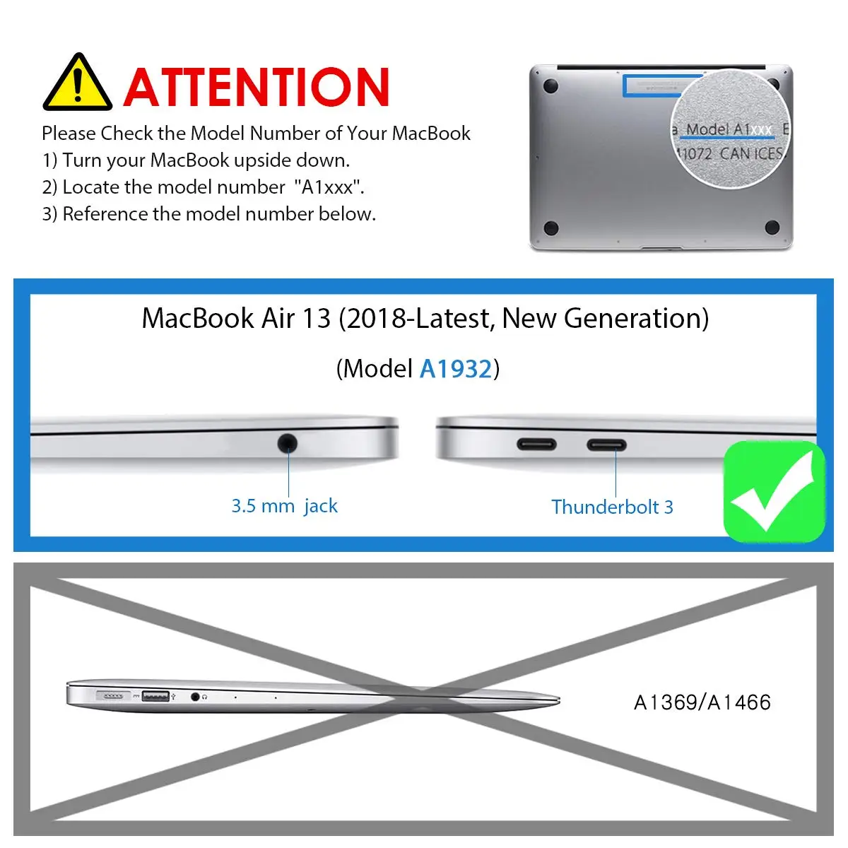 Новый чехол для ноутбука MacBook Air 13 дюймов с портом Thunderbolt 3 s модель A1932/ A1931