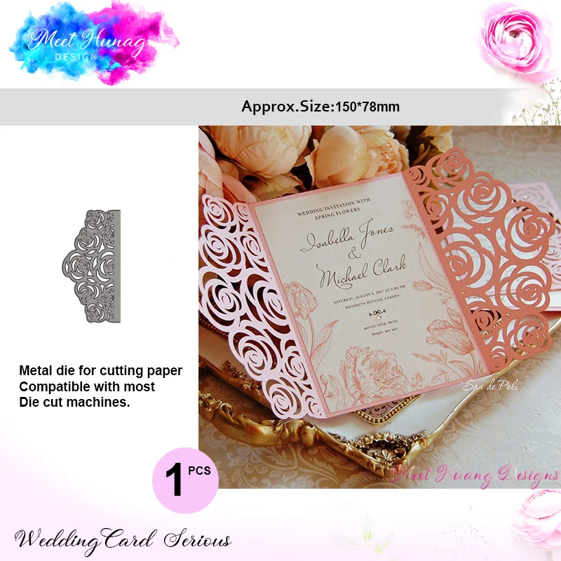 1 шт. набор цветочных кружевных металлических резных штампов для скрапбукинга