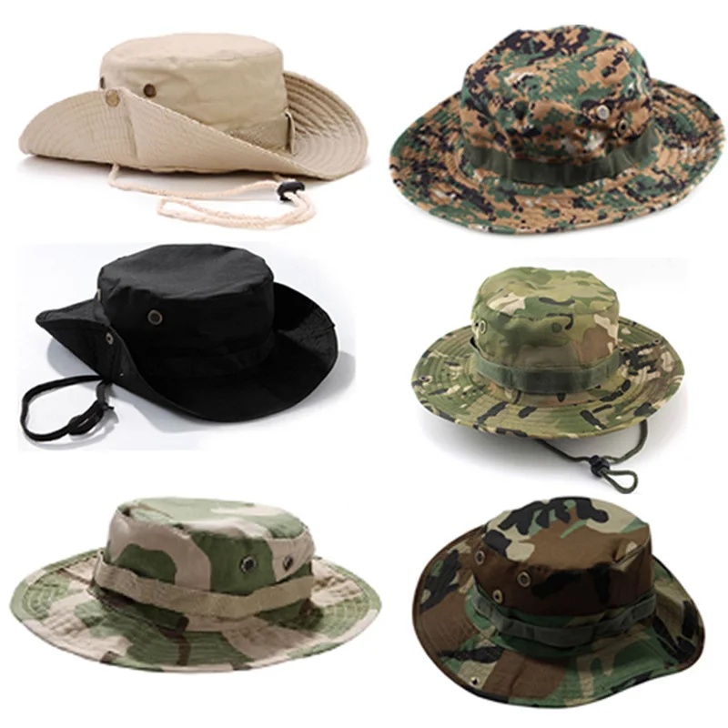 Военная армейская тактическая шляпа Бонни унисекс круглая от солнца камуфляжная