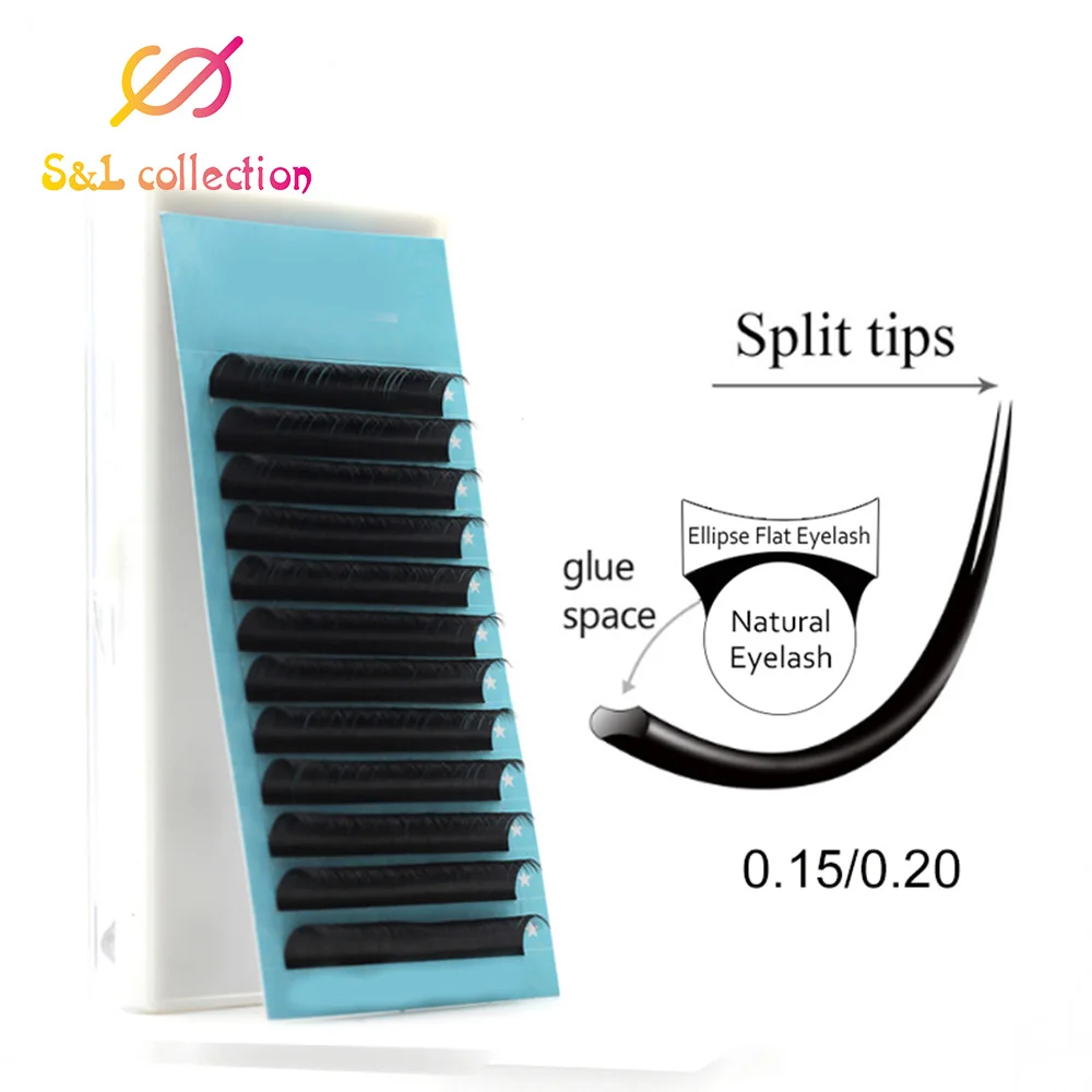 16 Лини всех стилей в виде плоского эллипса ресницы расширения Сплит советы по