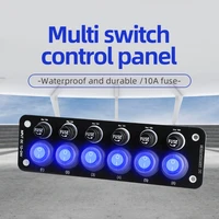 multi port sockets and switches 6 position car electronic accessories onoff pc power button 12 v toggle switch for motorhome rv