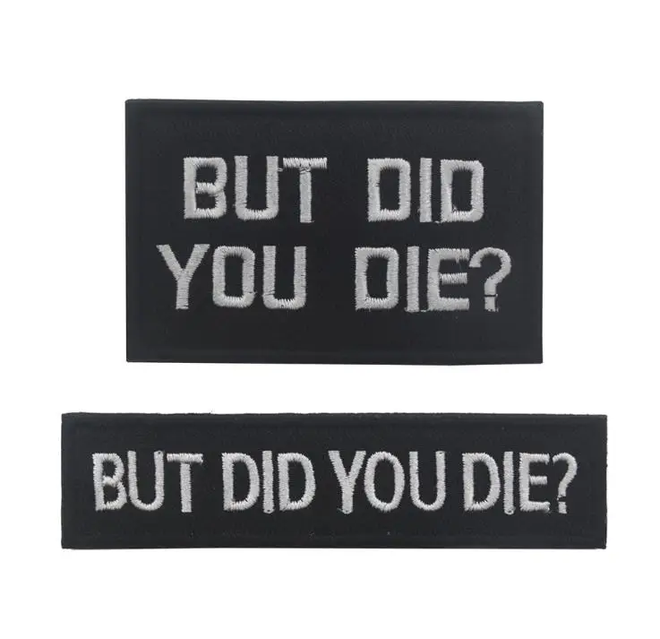 Вышитые но вы умрете смешные слова патч тактические бейджи военные патчи