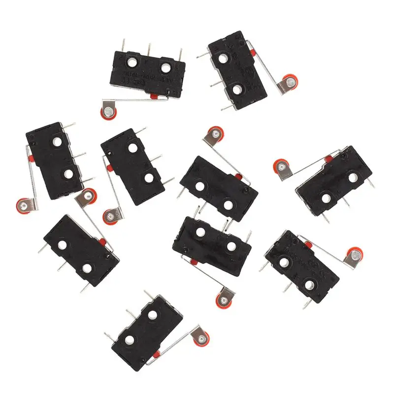 Hot XD-10 Pcs Mini Micro Limit Switch Roller Lever Arm SPDT Snap Action LOT | Обустройство дома