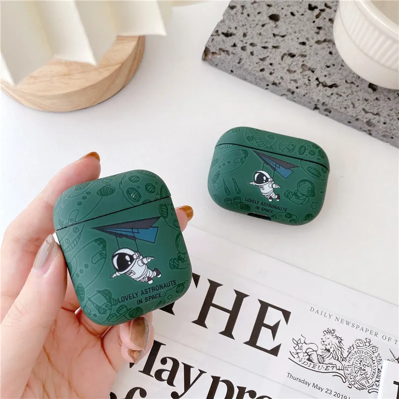 

Funny Astronaut Planet Moon Earphone Cover For Apple Airpods 1 2 Case Wireless Bluetooth For AirPods pro Luxury Silicone Cases