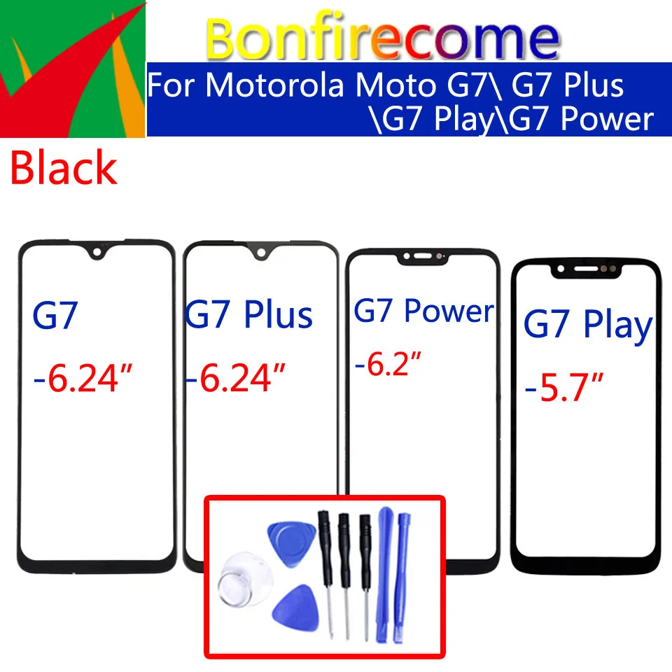 Для Motorola Moto G7 / G7 Plus / G7 Power / G7 Play ЖК передний сенсорный экран Стекло Внешний Объектив Замена