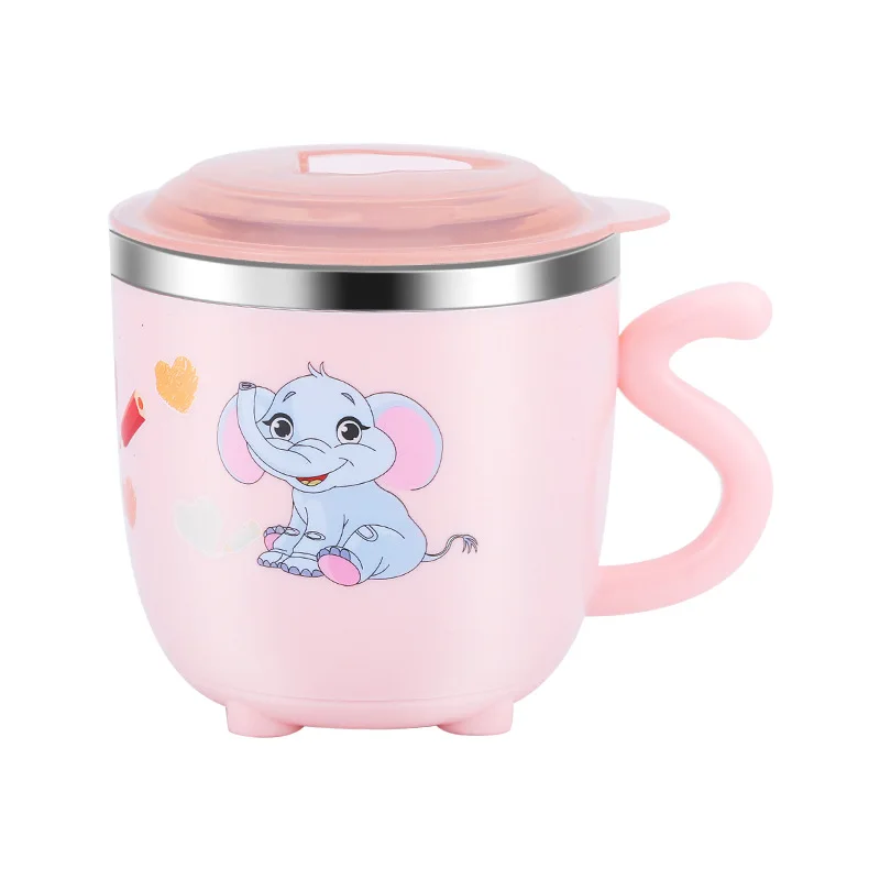 

280ml Baby Feeding Cup with Straw Children Learn Feeding Drinking Bottle Kids Training Cup with Straw