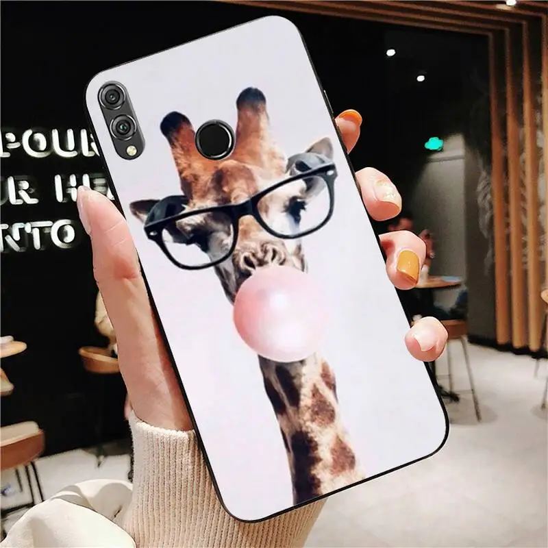 FHNBLJ Giraffes Cute Animal Phone Case For Huawei Honor 7A 7C 8 8x 9 10 20lite Fundas Coque for Honor 10i 20i Capa