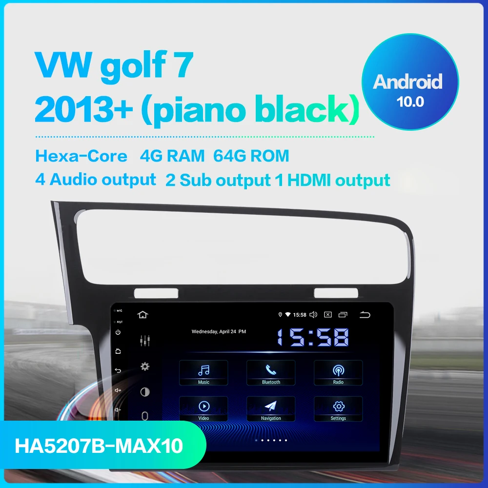Dasaita 10 2 &quotAndroid 0 Автомобильный GPS радио плеер для VW Golf 7 2013 2014 2015 2016 2017 с