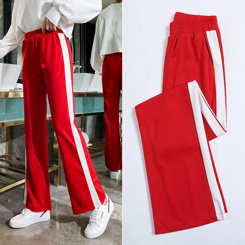 Новинка 2020 Лидер продаж модные женские брюки с широкими штанинами и высокой