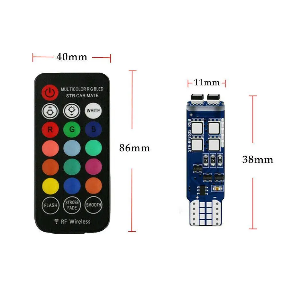 

Car Safety Distance LED Lamp, With A Radio Frequency Control, Side Wedges Stop Lamp,