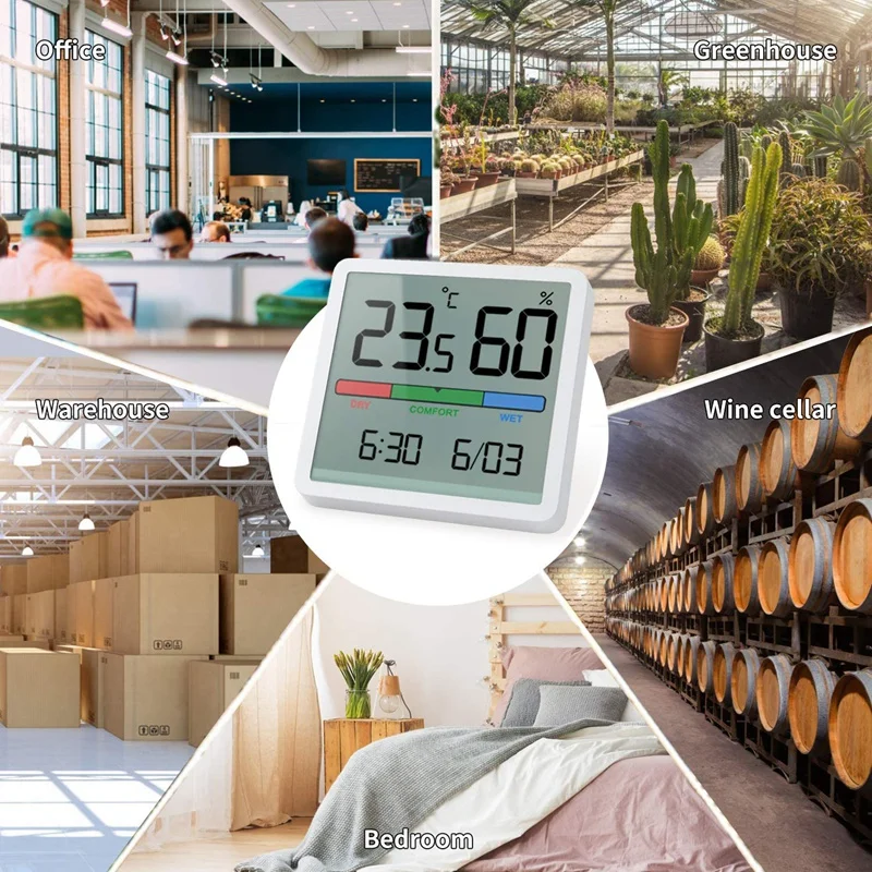 

Hygrometer Indoor Thermometer Desktop Digital Thermometer with Temperature and Humidity Monitor, Accurate Humidity Gauge