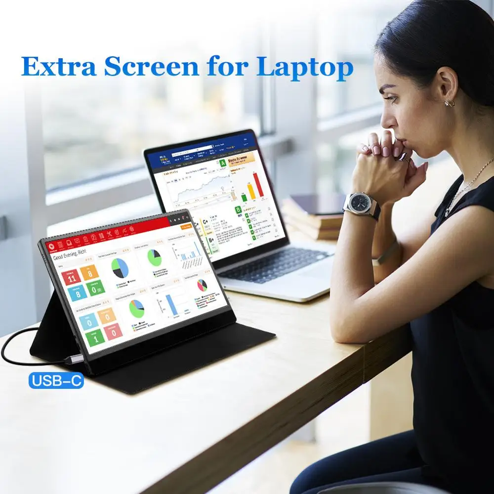 eyoyo 13 3 thin portable gaming monitor hdr 4k 1080 ips hdmi usb c second laptop pc lcd screen display for phone xbox switch ps4 free global shipping