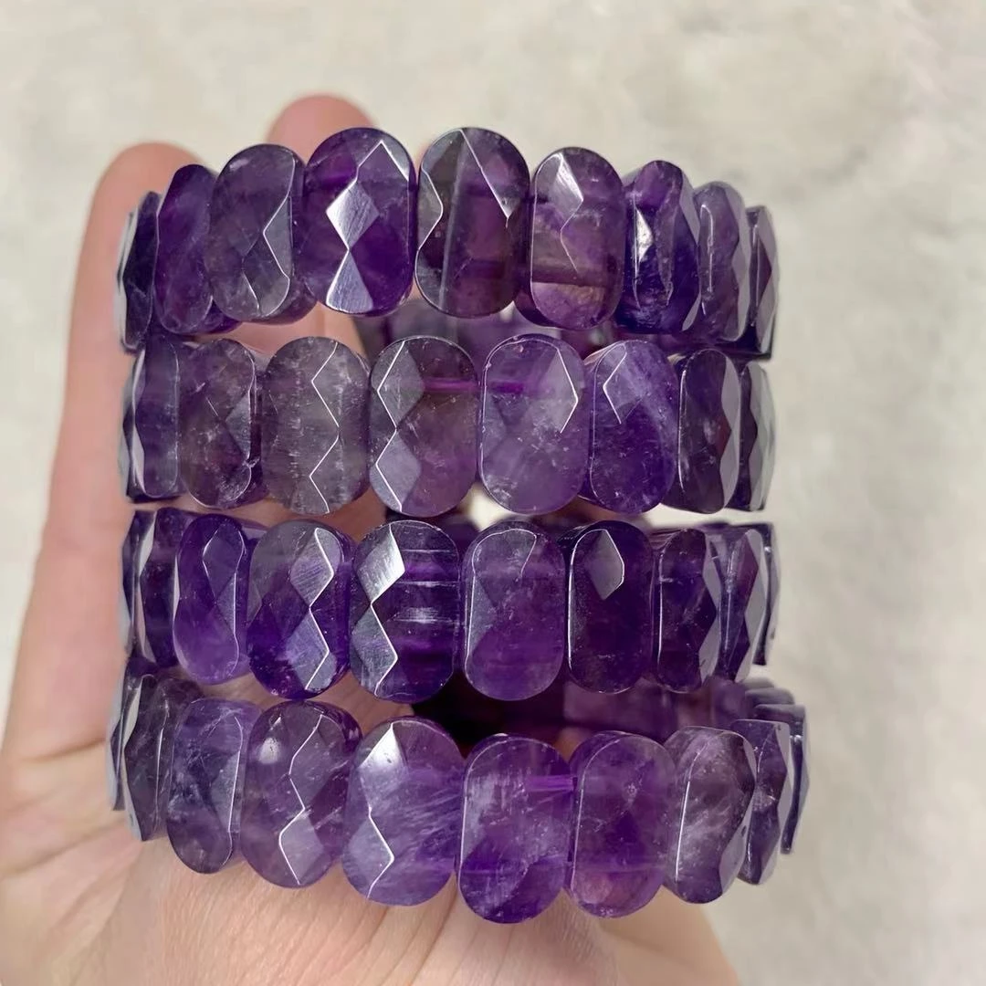 Натуральный аметист браслет из натурального камня DIY для женщины камень по дню