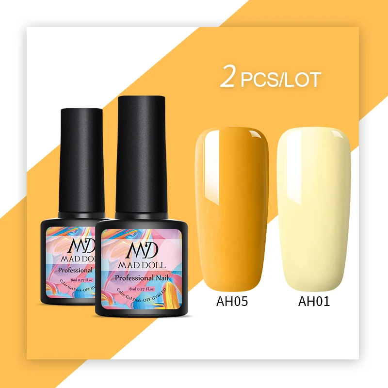 Set 23 MAD кукла УФ набор гель-лаков для ногтей с блестками, телесный, розовый, Гель-лак для ногтей, Лаки! полупостоянная блестки гель лак для ногтей 2/1 шт - Цвет: Set 23