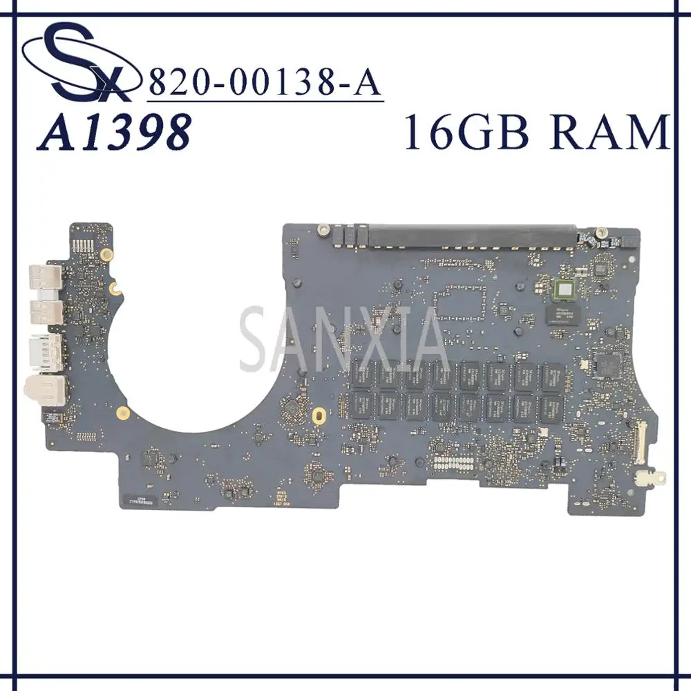 KEFU 820-00138-A материнская плата для ноутбука Apple Macbook Retina A1398 оригинальная 16GB-RAM I7-4870HQ 2 5