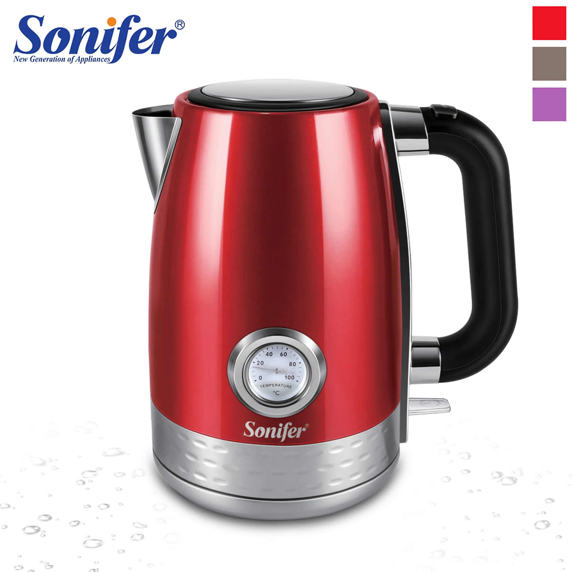 Электрический чайник Sonifer 2200 л 220 Вт с измерителем температуры воды|Электрические