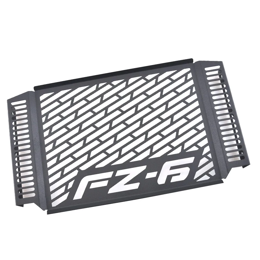 Черная передняя решетка радиатора Защитная крышка подходит для Yamaha FZ6 FAZER 2007-2010 мотоциклетная решетка радиатора крышка