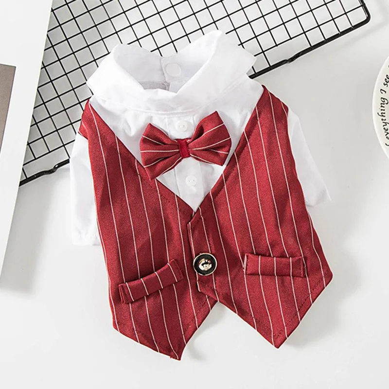 Одежда для хот-догов костюм с галстуком-бабочкой пальто собак удобный смокинг