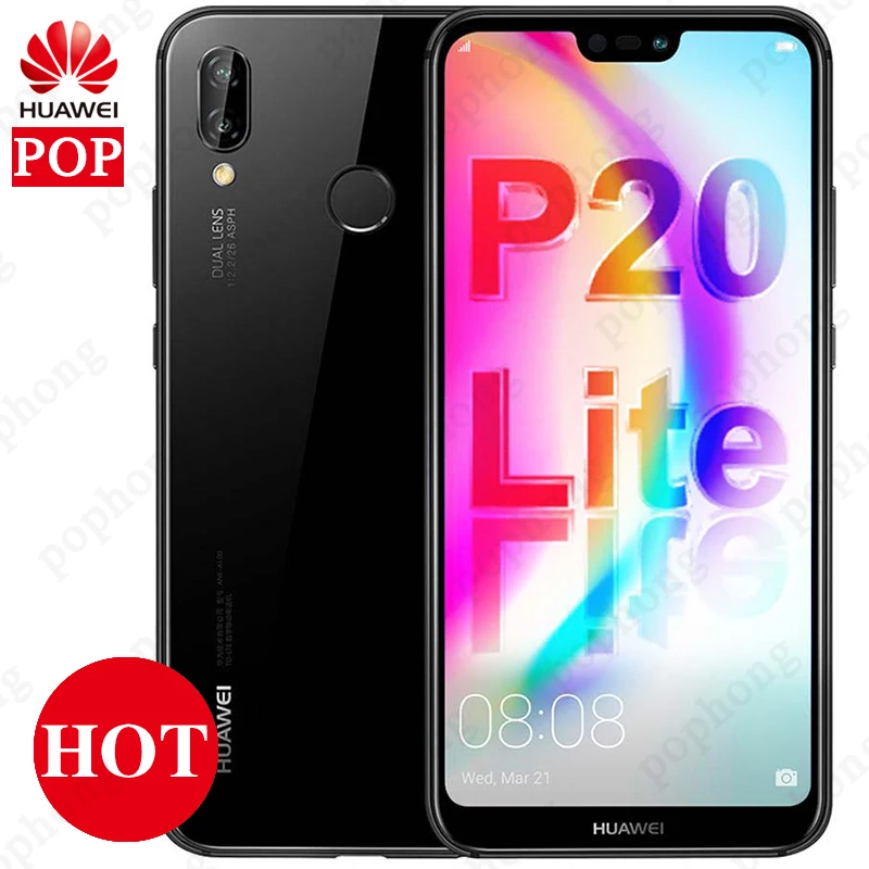 Global Rom HUAWEI P20 Lite ANE-LX2 smartphone 4GB 64GB 5.84 inch AI camera Dual SIM Android 8.0 Face Unlock Mobile