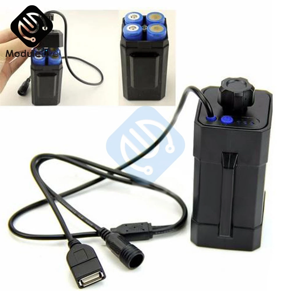 4 x 18650 Cycling Waterproof Safety Battery Case Shell Pack LED Indicator Lithium Box For BicycleTail Back Light | Инструменты