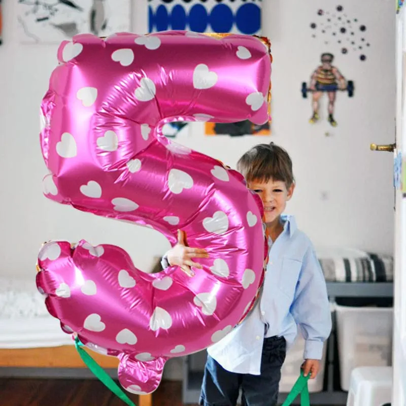 1 шт. 32 дюймовые Гигантские Воздушные шары из фольги в виде цифр с днем рождения