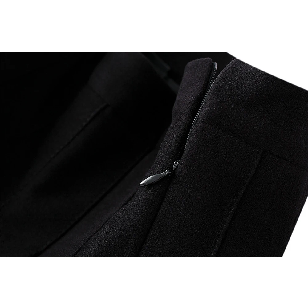 

Spring Autumn New Tide Fashion The Arts Female Student Woman Winter Vintage Woollen Slim Mini Skirts Girl Pleated Short Skirt