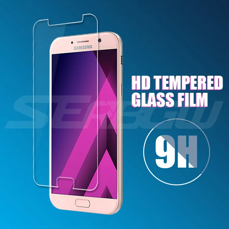 9H Защитное стекло для Samsung Galaxy A3 A3 A5 A7 A6 A8 Plus A9 протектор экрана 9H 2.5D закаленное стекло