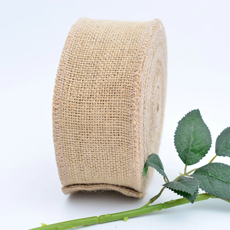 Джутовые ленты 2 метра ткань для рукоделия сделай сам украшение свадьбы дня