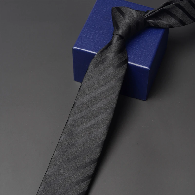 

Галстук мужской деловой, 6 см, классический, черный, в подарочной коробке